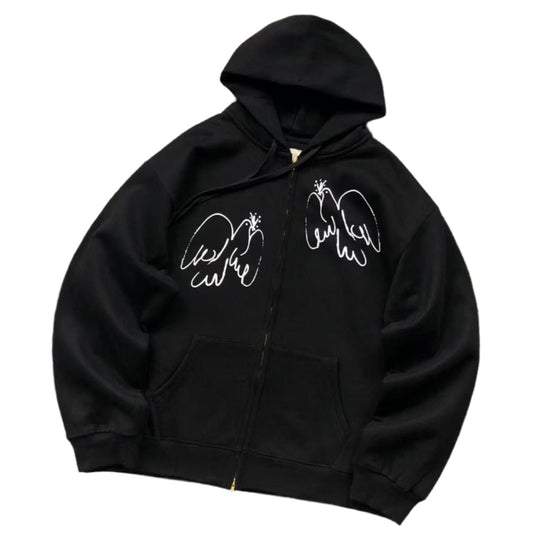 ＡＩＭ ＬＮ ＤＯＲ DOVE FULL-ZIP HOODIE BLACK