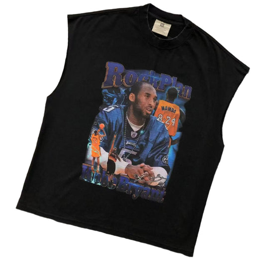 ＫＯＢＥ ＢＲＹＡＮＴ VINTAGE GRAPHIC SLEEVELESS TOP BLACK