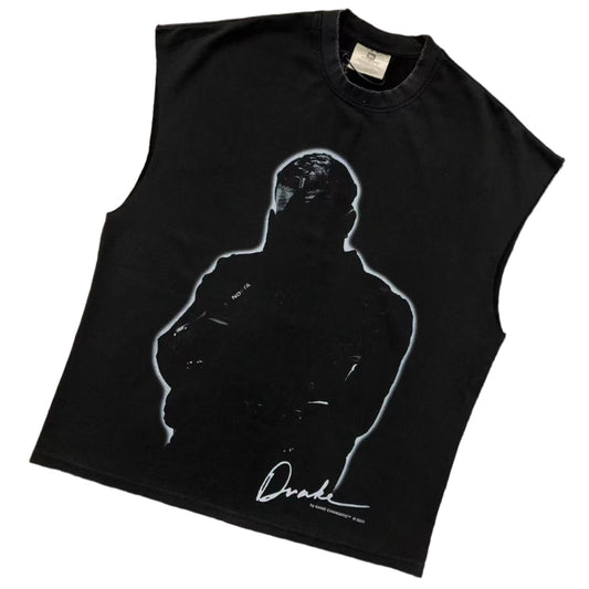 ＤＲＡＫＥ VINTAGE GRAPHIC SLEEVELESS TOP BLACK