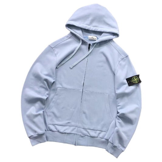 ＳＴＮＥ ＩＳＬＮＤ ZIP HOODIE LIGHT BLUE