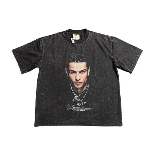CR7 VINTAGE GRAPHIC TEE DARK GREY - Sin Sity Store