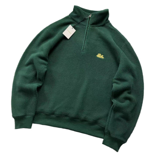 ＡＩＭ ＬＮ ＤＯＲ FLEECE QUARTER ZIP SWEATER GREEN