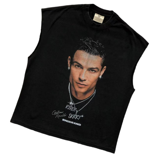 ＣＲ７ VINTAGE GRAPHIC SLEEVELESS TOP BLACK