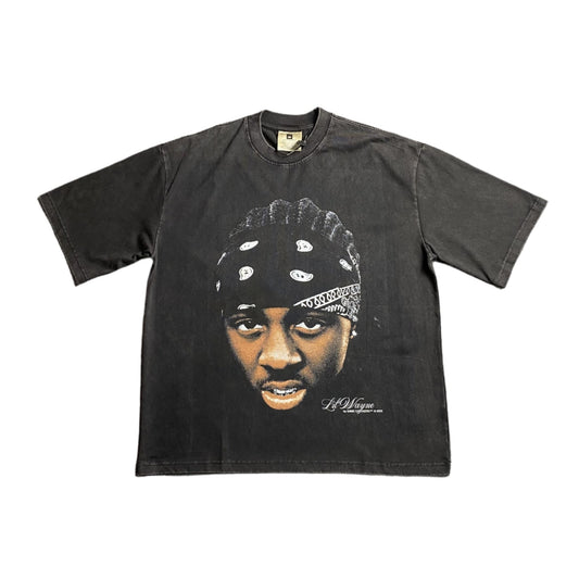 LIL WAYNE VINTAGE GRAPHIC TEE DARK GREY - Sin Sity Store