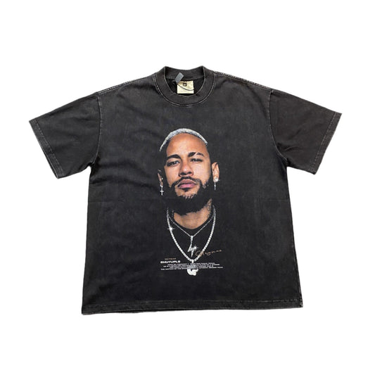 NEYMAR VINTAGE GRAPHIC TEE DARK GREY - Sin Sity Store