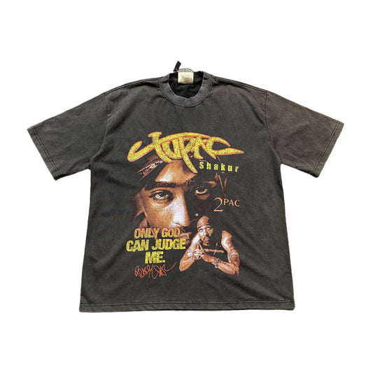 TUPAC VINTAGE GRAPHIC TEE DARK GREY - Sin Sity Store